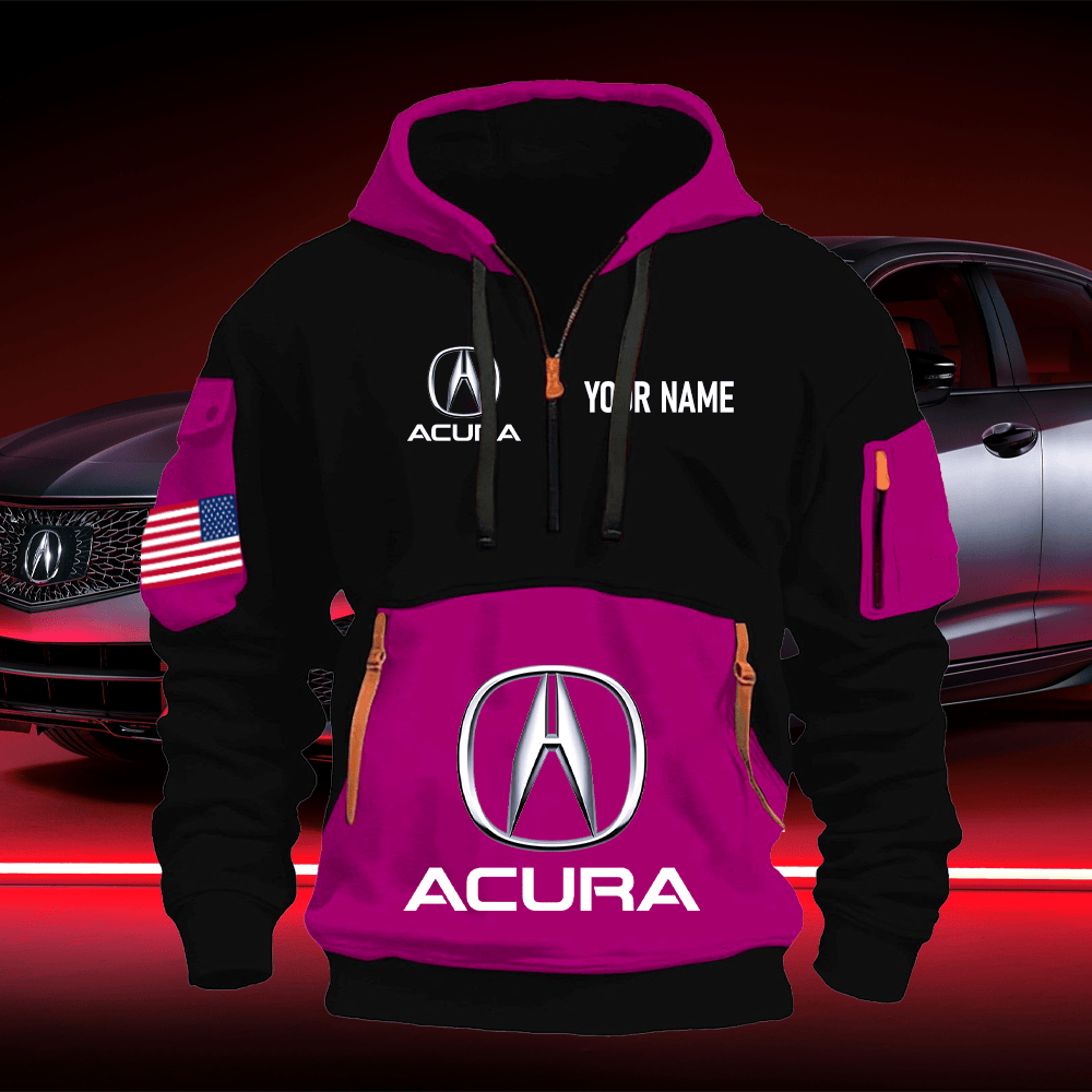 ACR Print Name Quarter Zipper Hoodie