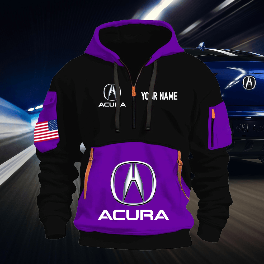 ACR Print Name Quarter Zipper Hoodie