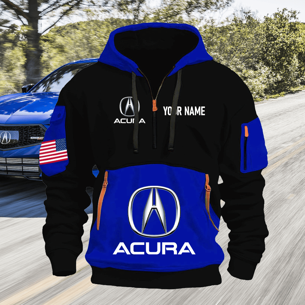 ACR Print Name Quarter Zipper Hoodie
