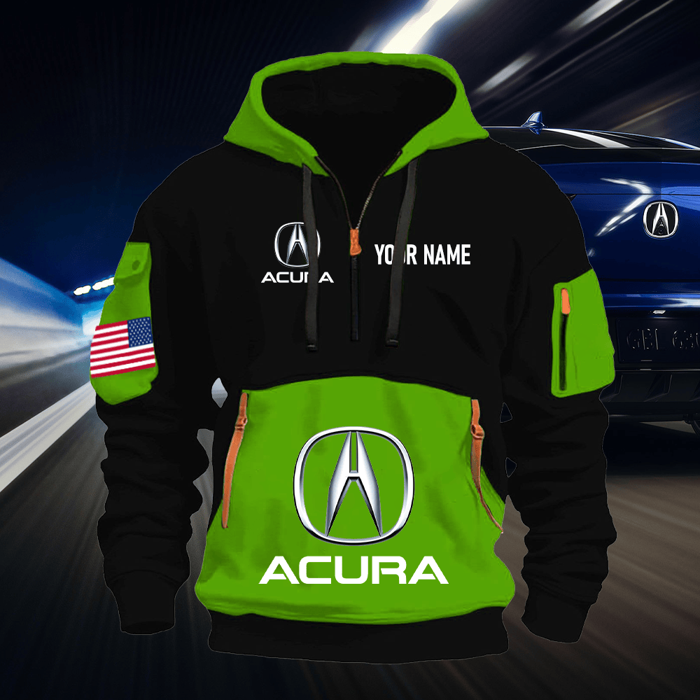 ACR Print Name Quarter Zipper Hoodie