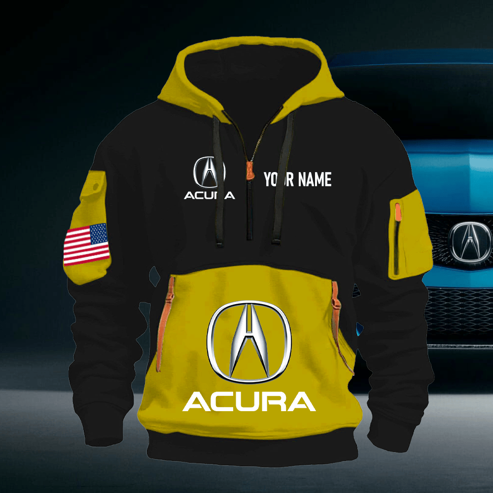ACR Print Name Quarter Zipper Hoodie