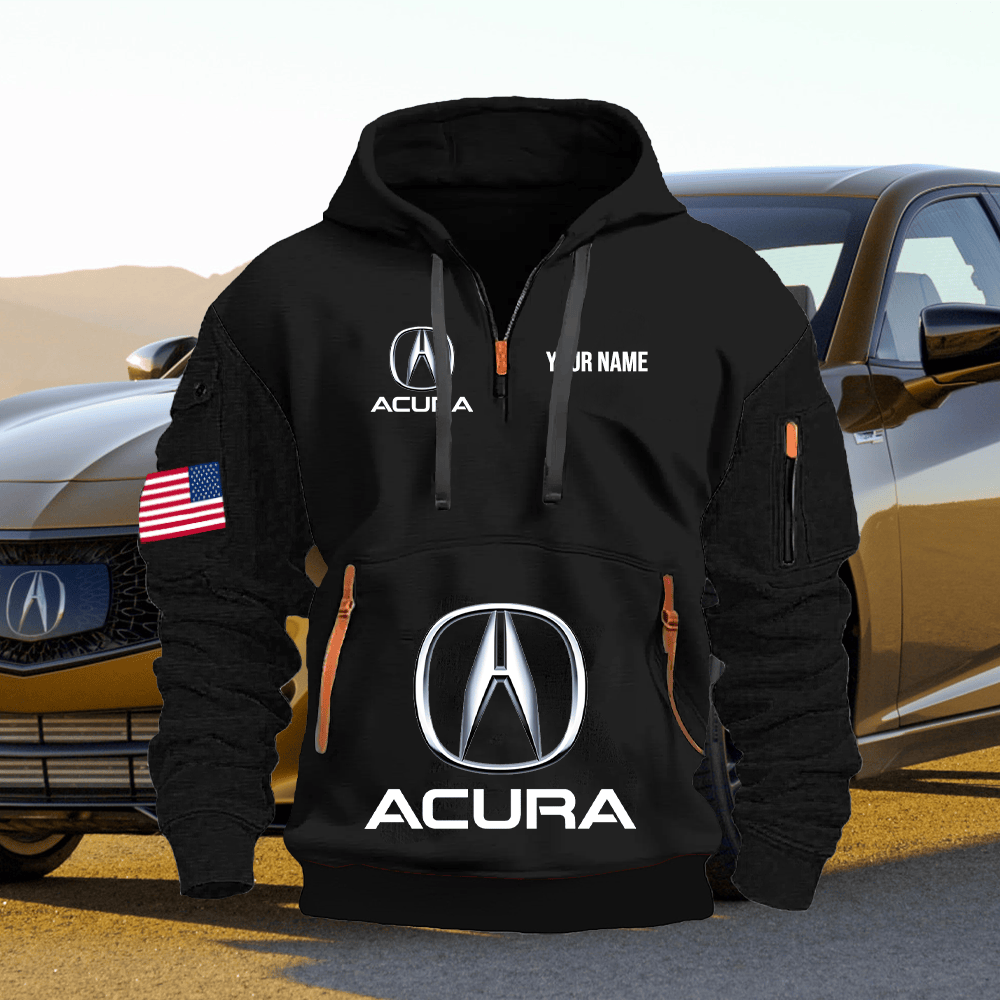 ACR Print Name Quarter Zipper Hoodie