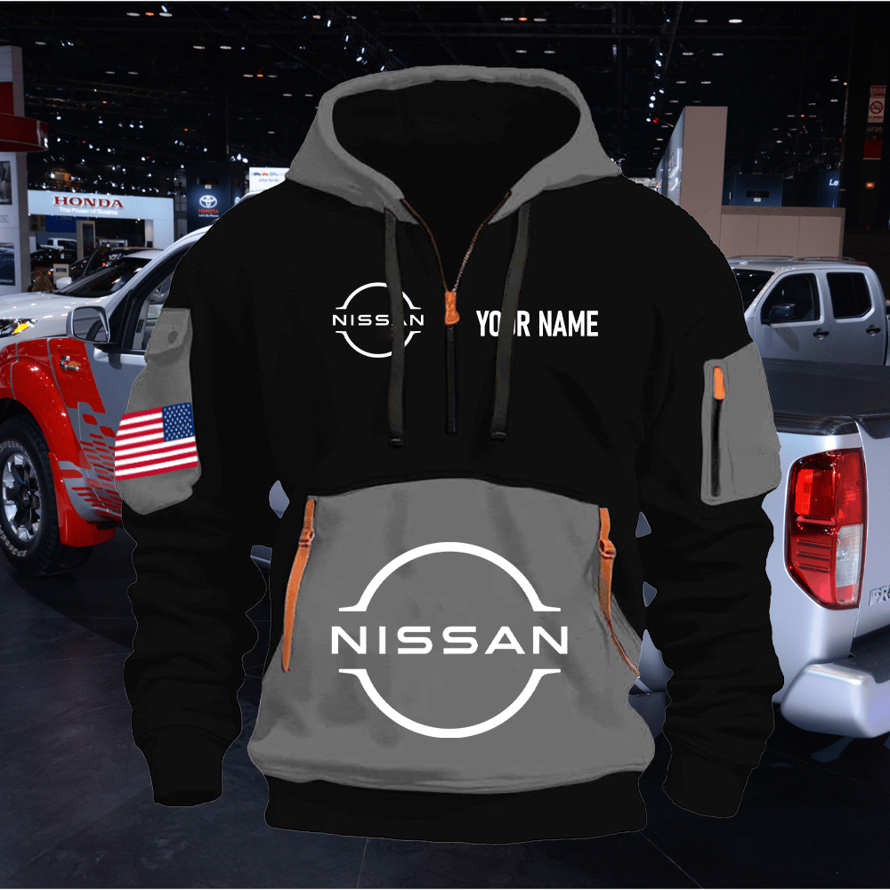 NS Print Name Quarter Zipper Hoodie