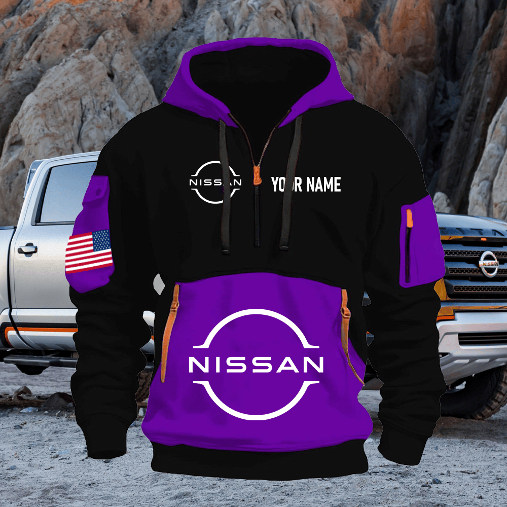 NS Print Name Quarter Zipper Hoodie
