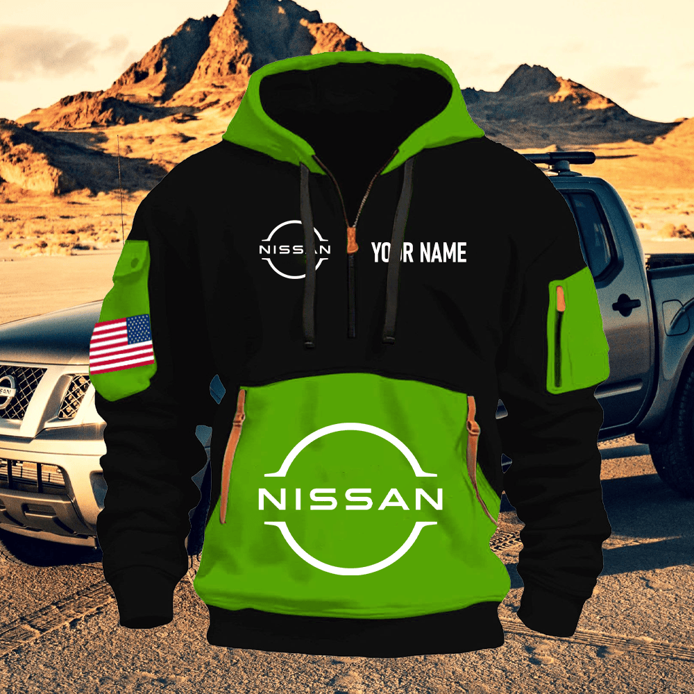 NS Print Name Quarter Zipper Hoodie