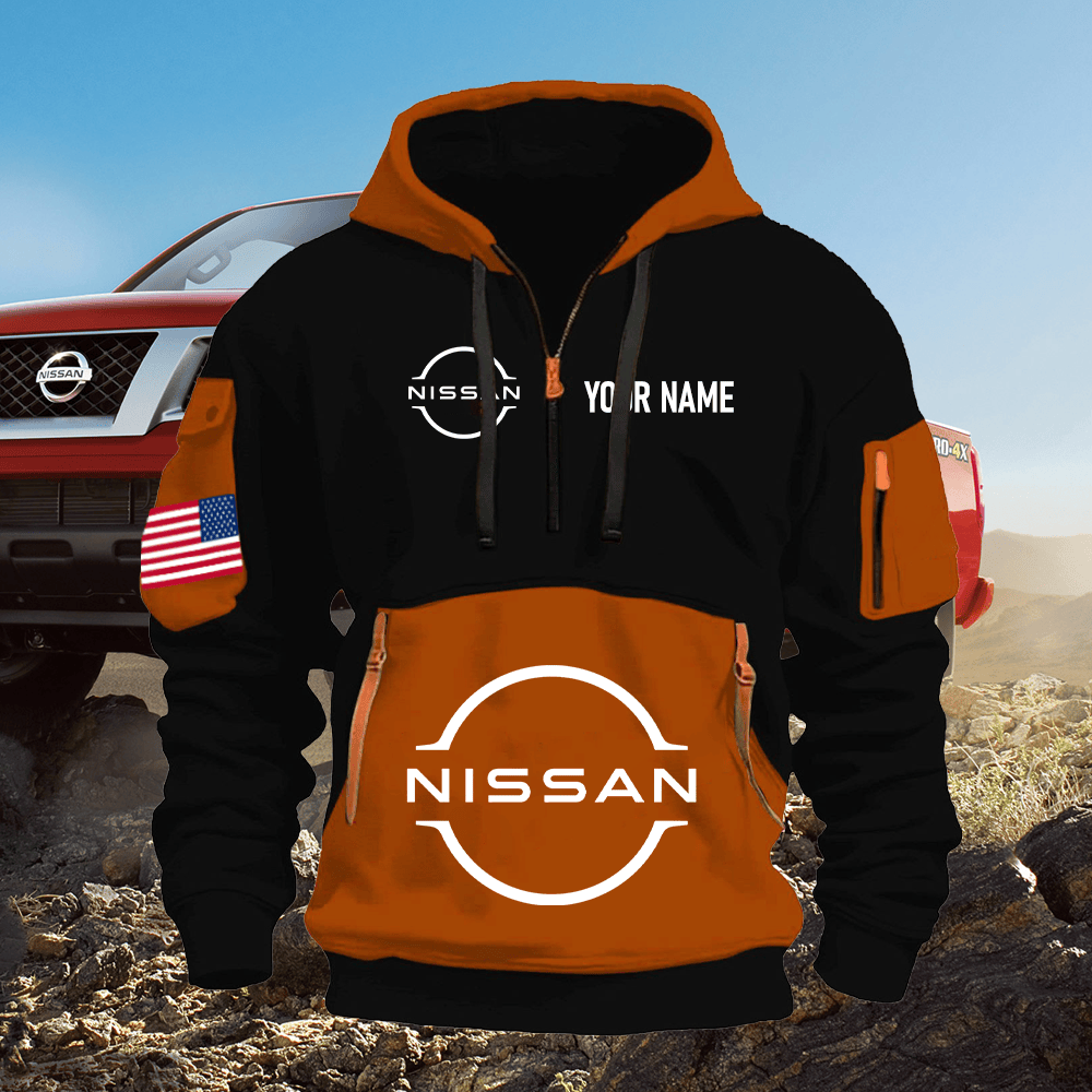 NS Print Name Quarter Zipper Hoodie