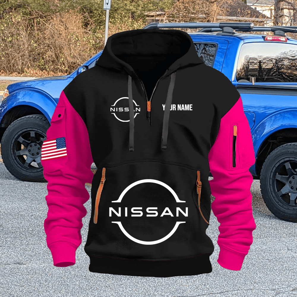NS Custom Print Name Quarter Zipper Hoodie