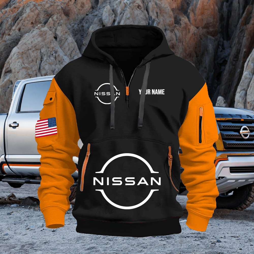 NS Custom Print Name Quarter Zipper Hoodie