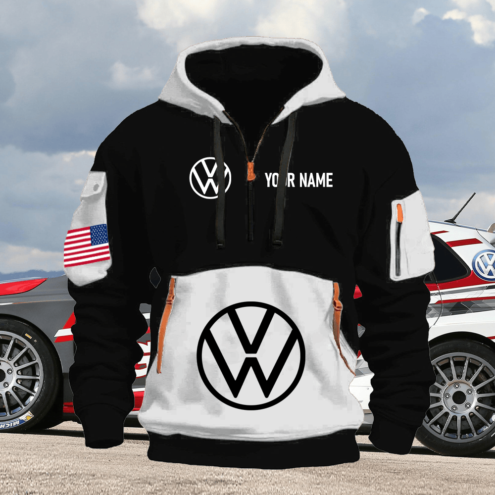 VW Print Name Quarter Zipper Hoodie