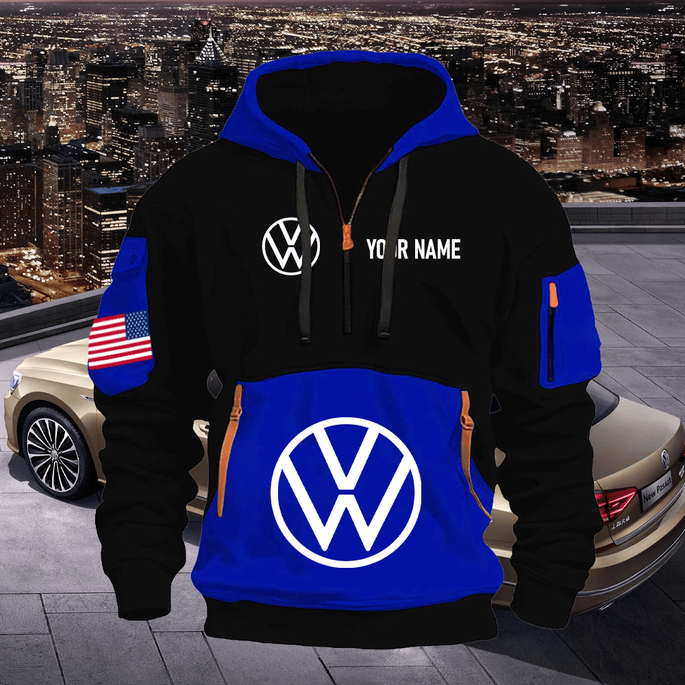 VW Print Name Quarter Zipper Hoodie