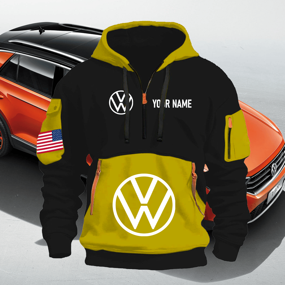VW Print Name Quarter Zipper Hoodie