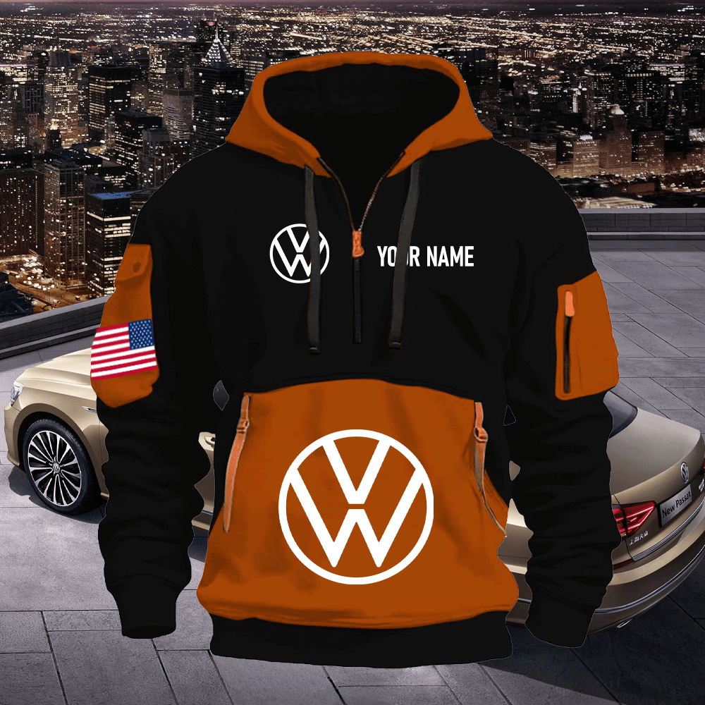 VW Print Name Quarter Zipper Hoodie