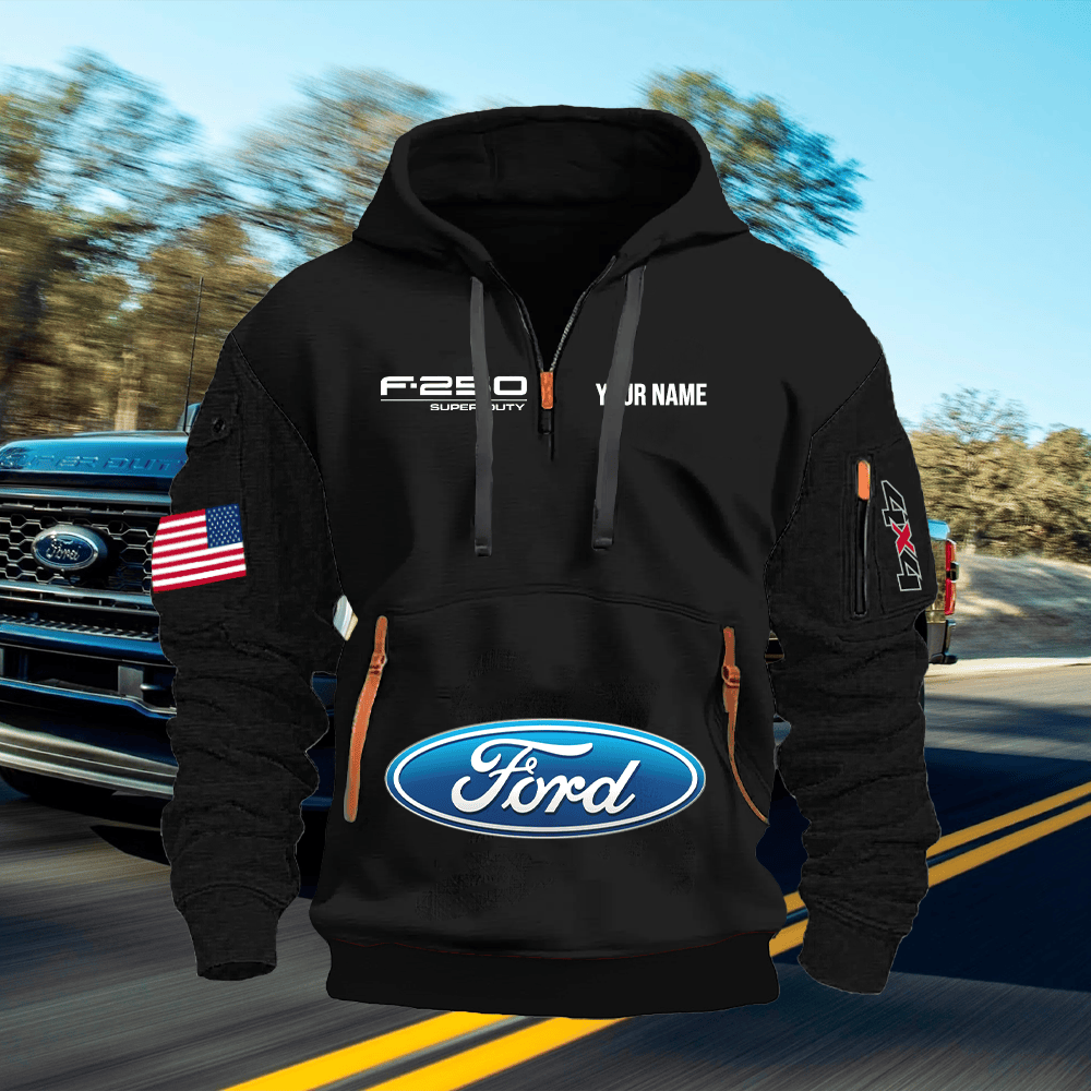 FD2 Custom Print Name Quarter Zipper Hoodie
