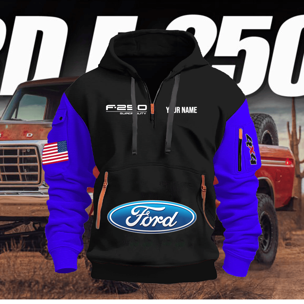 FD2 Custom Print Name Quarter Zipper Hoodie