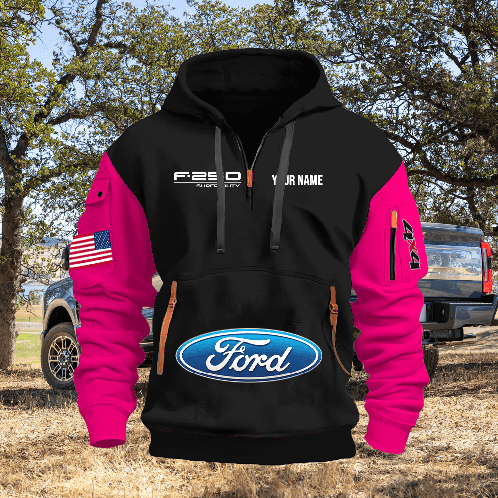 FD2 Custom Print Name Quarter Zipper Hoodie