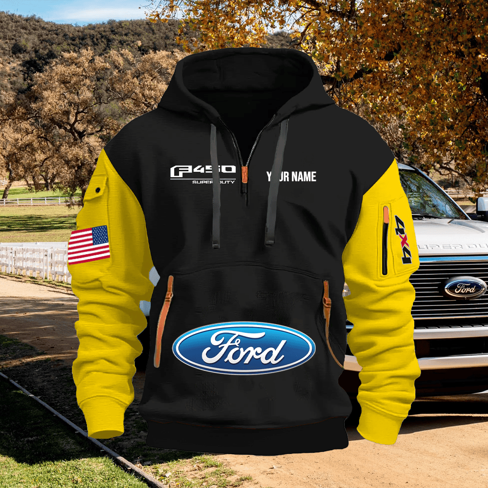 FD4 Custom Print Name Quarter Zipper Hoodie