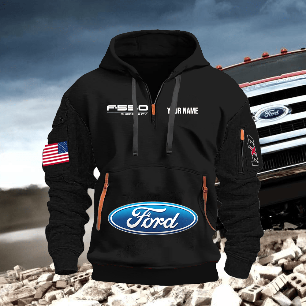 FD5 Custom Print Name Quarter Zipper Hoodie
