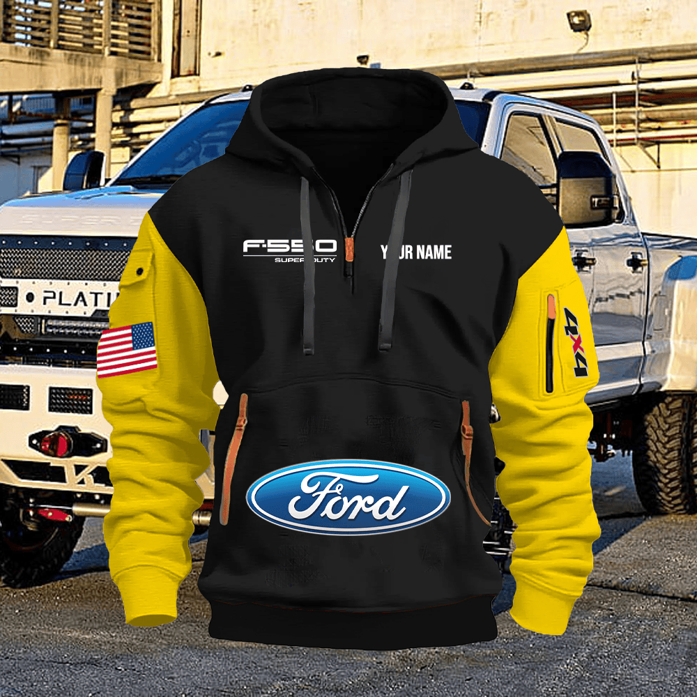 FD5 Custom Print Name Quarter Zipper Hoodie
