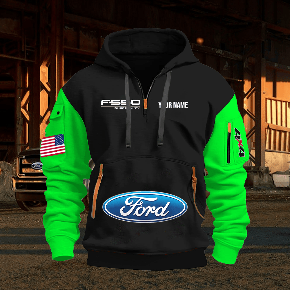 FD5 Custom Print Name Quarter Zipper Hoodie