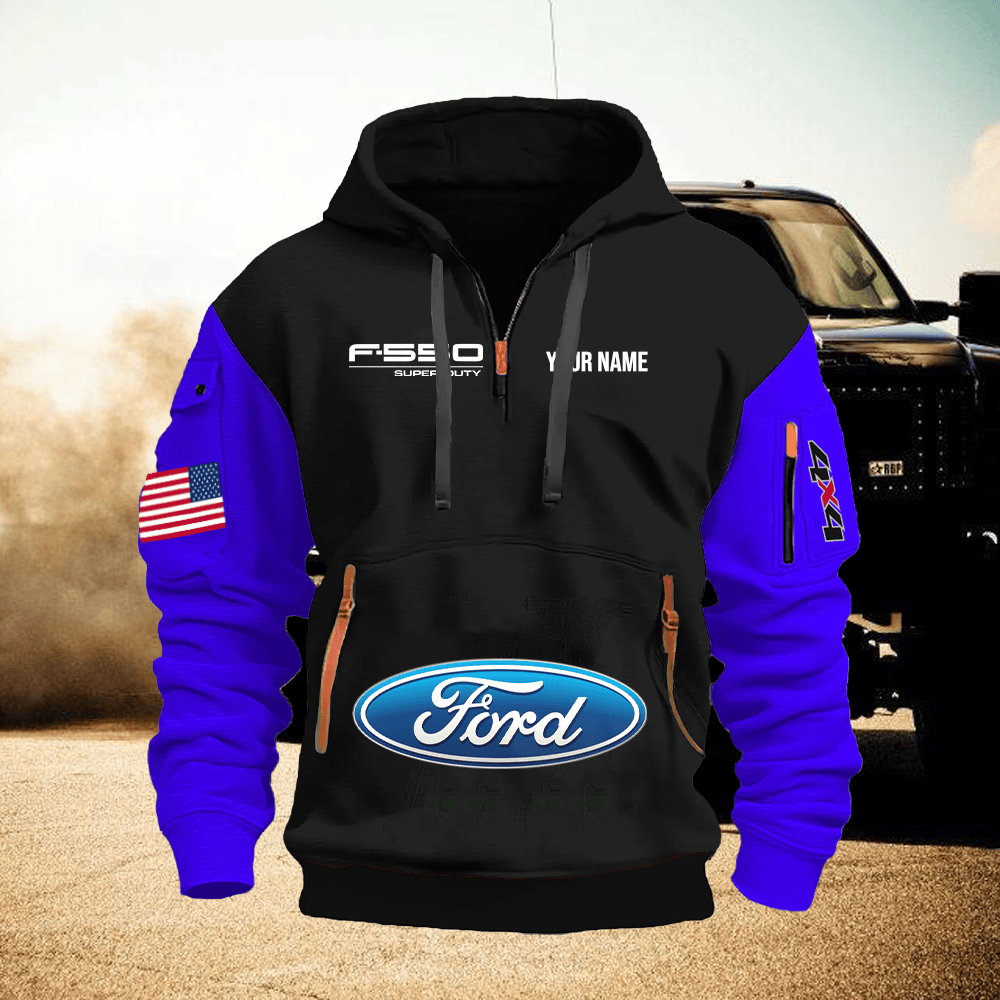 FD5 Custom Print Name Quarter Zipper Hoodie
