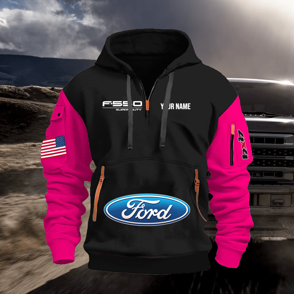 FD5 Custom Print Name Quarter Zipper Hoodie