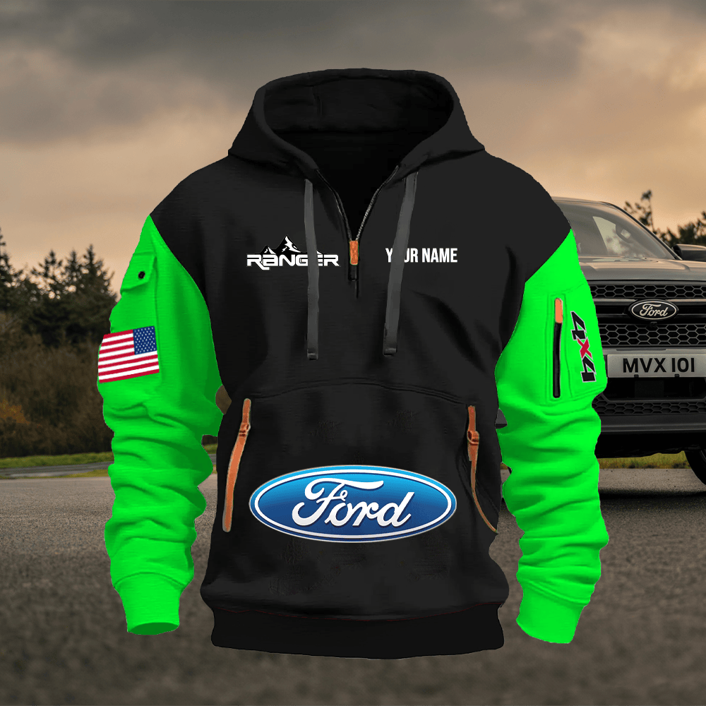 RG Custom Print Name Quarter Zipper Hoodie