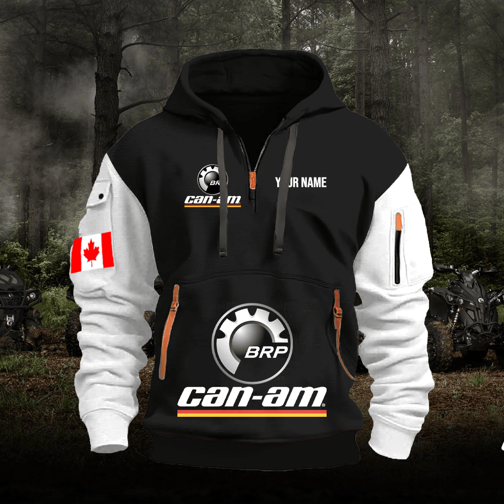 CA CA Custom Name Quarter Zipper Hoodie