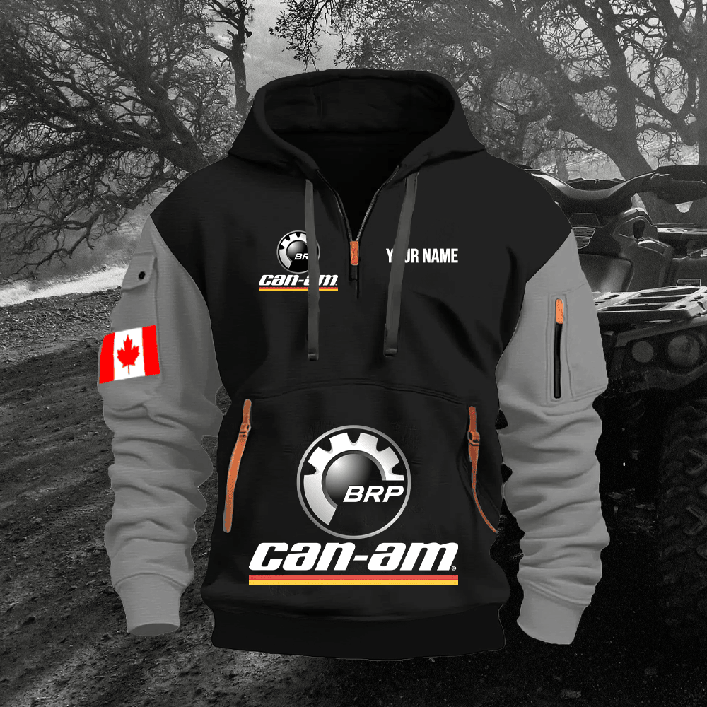 CA CA Custom Name Quarter Zipper Hoodie