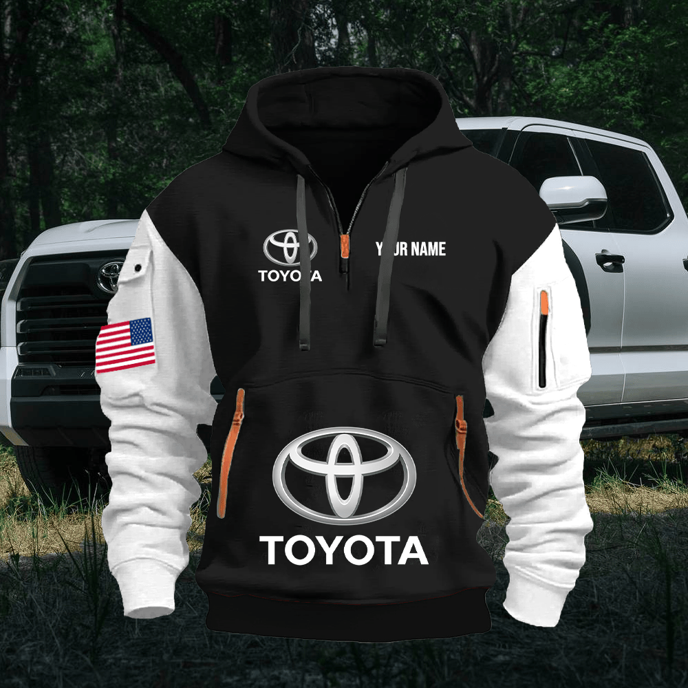 TY1 Custom Print Name Quarter Zipper Hoodie