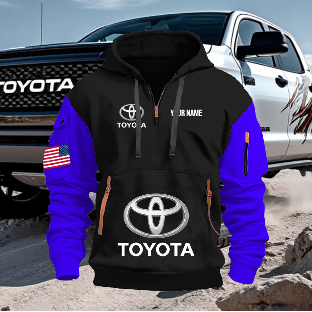 TY1 Custom Print Name Quarter Zipper Hoodie