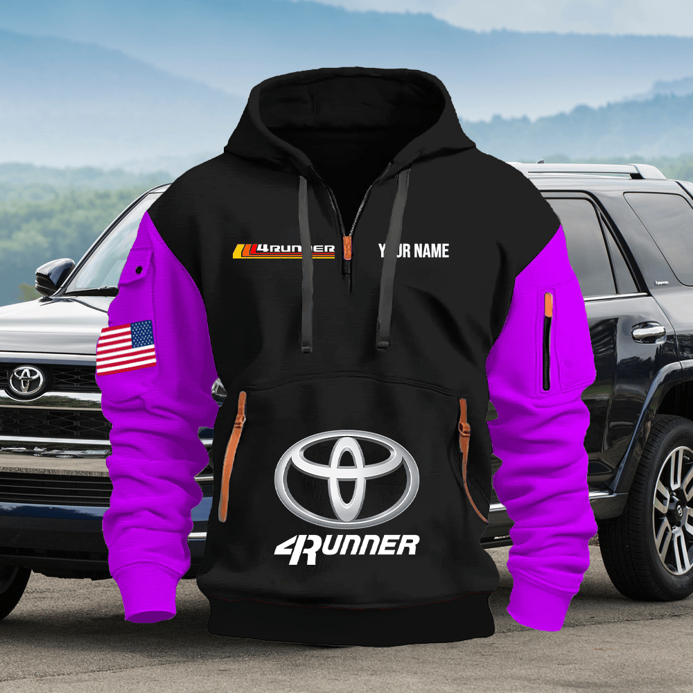 TY2 Custom Print Name Quarter Zipper Hoodie