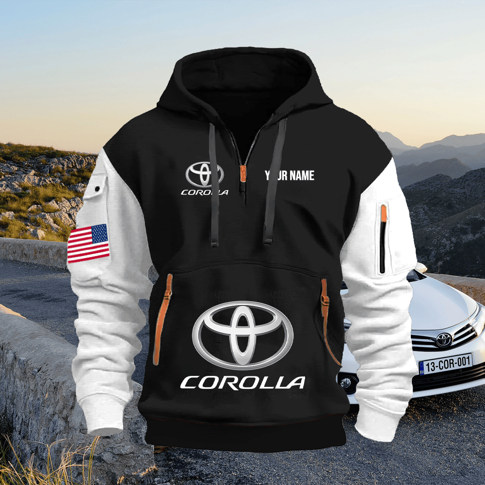 TY4 Custom Print Name Quarter Zipper Hoodie