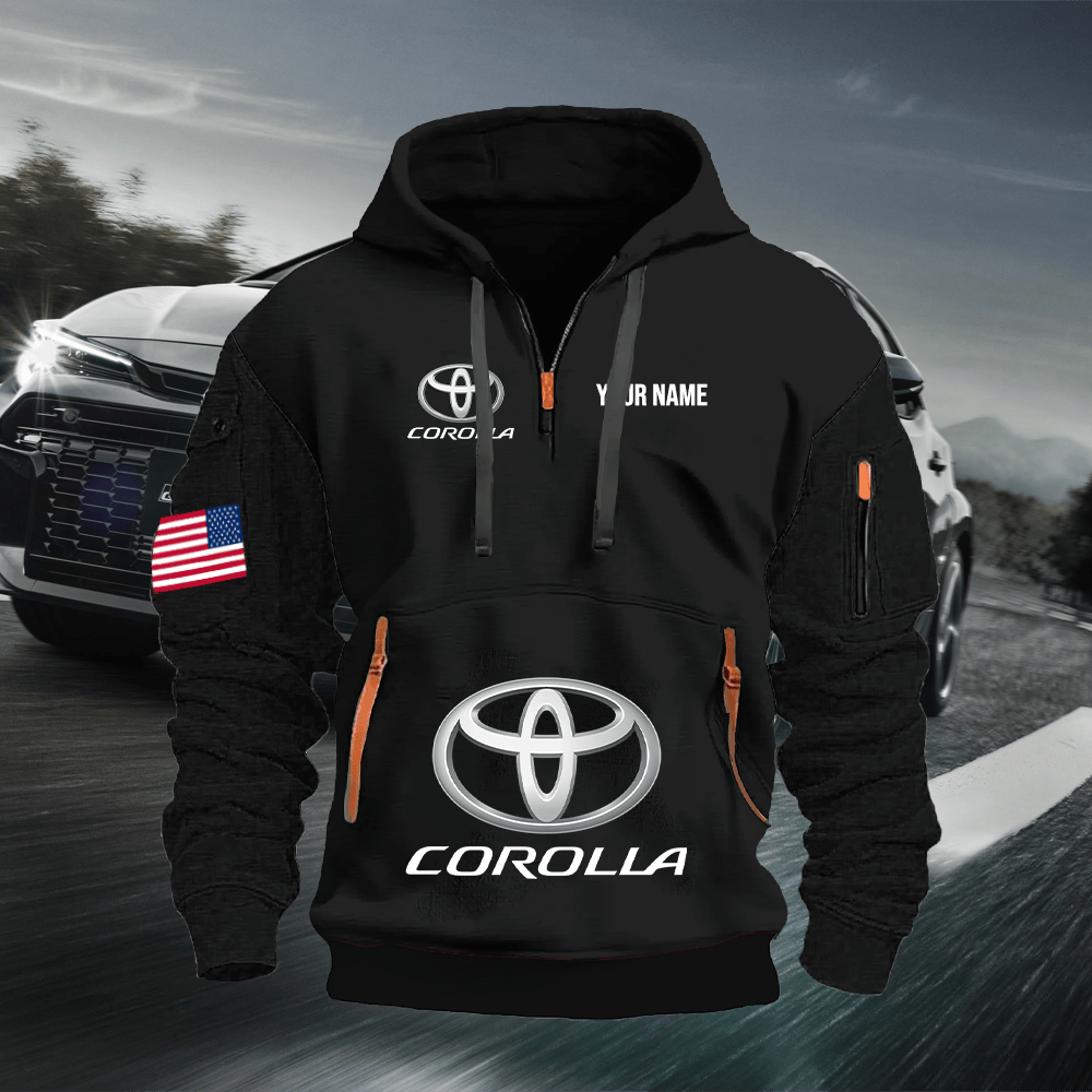 TY4 Custom Print Name Quarter Zipper Hoodie