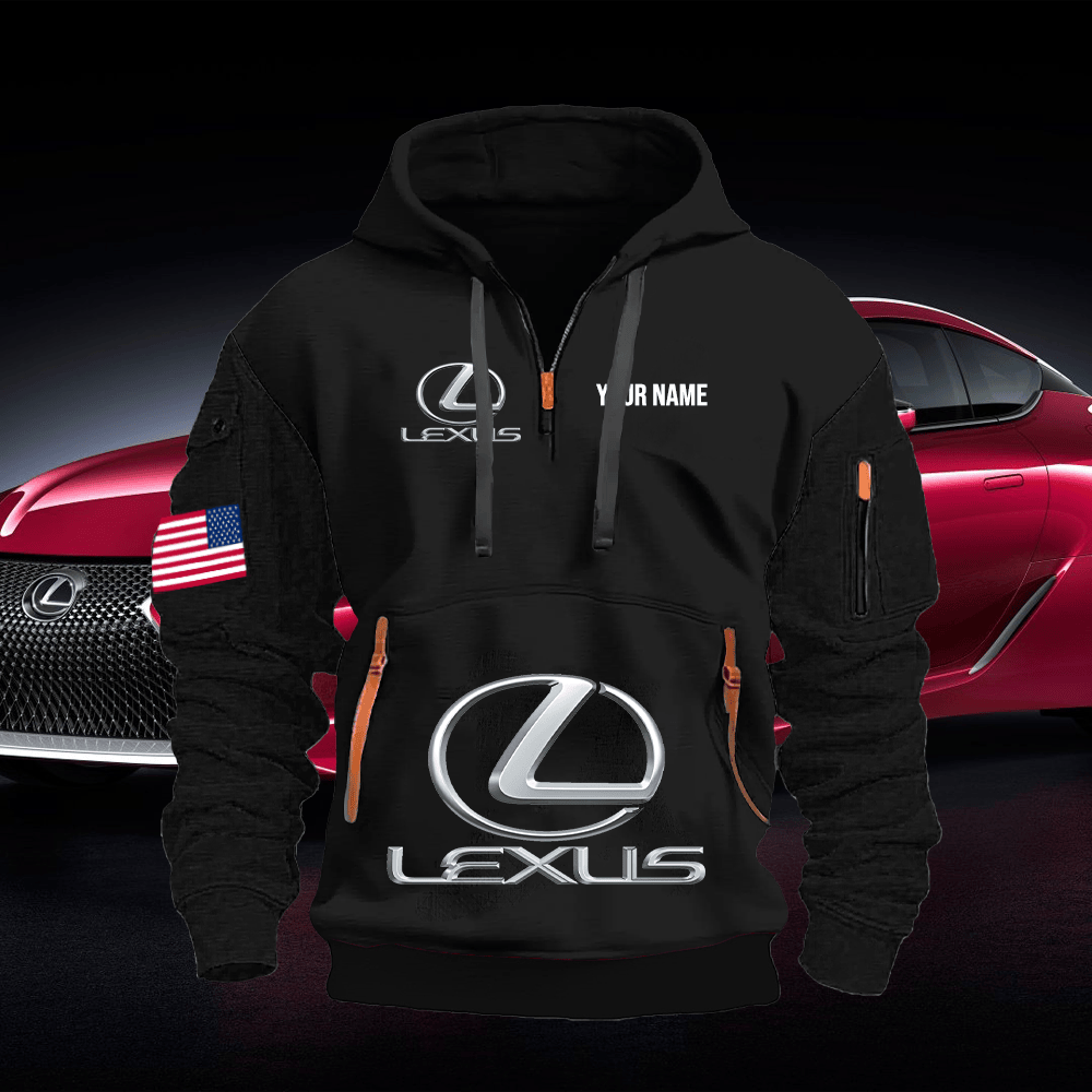TY5 Custom Print Name Quarter Zipper Hoodie