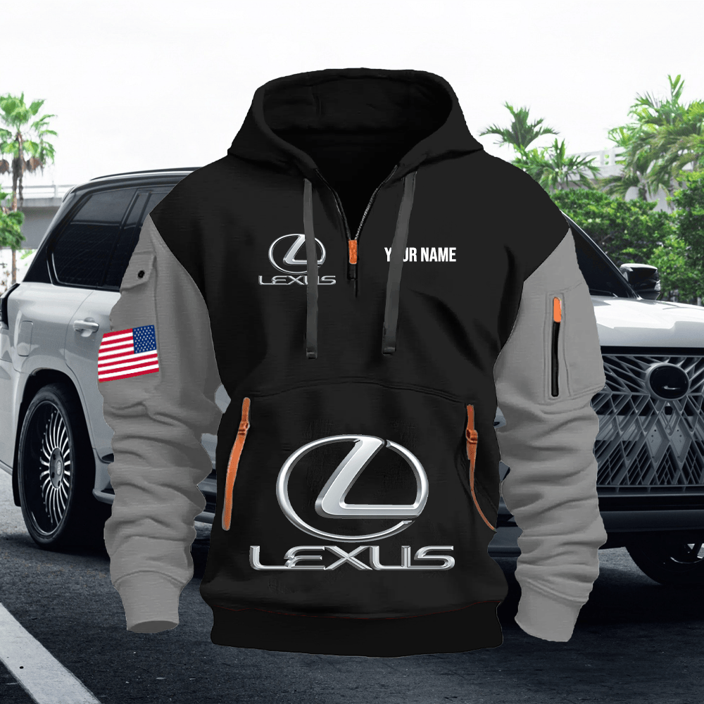 TY5 Custom Print Name Quarter Zipper Hoodie