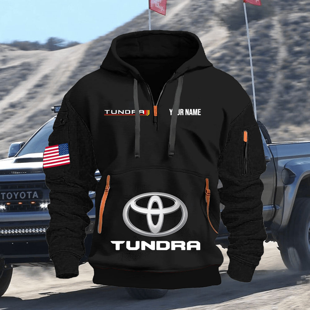 TY6 Custom Print Name Quarter Zipper Hoodie