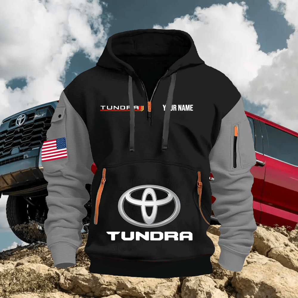 TY6 Custom Print Name Quarter Zipper Hoodie