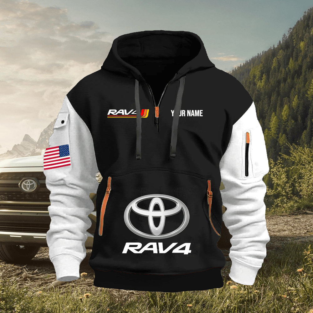TY7 Custom Print Name Quarter Zipper Hoodie