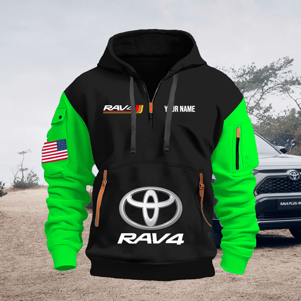 TY7 Custom Print Name Quarter Zipper Hoodie