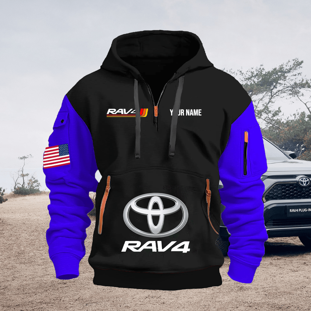 TY7 Custom Print Name Quarter Zipper Hoodie