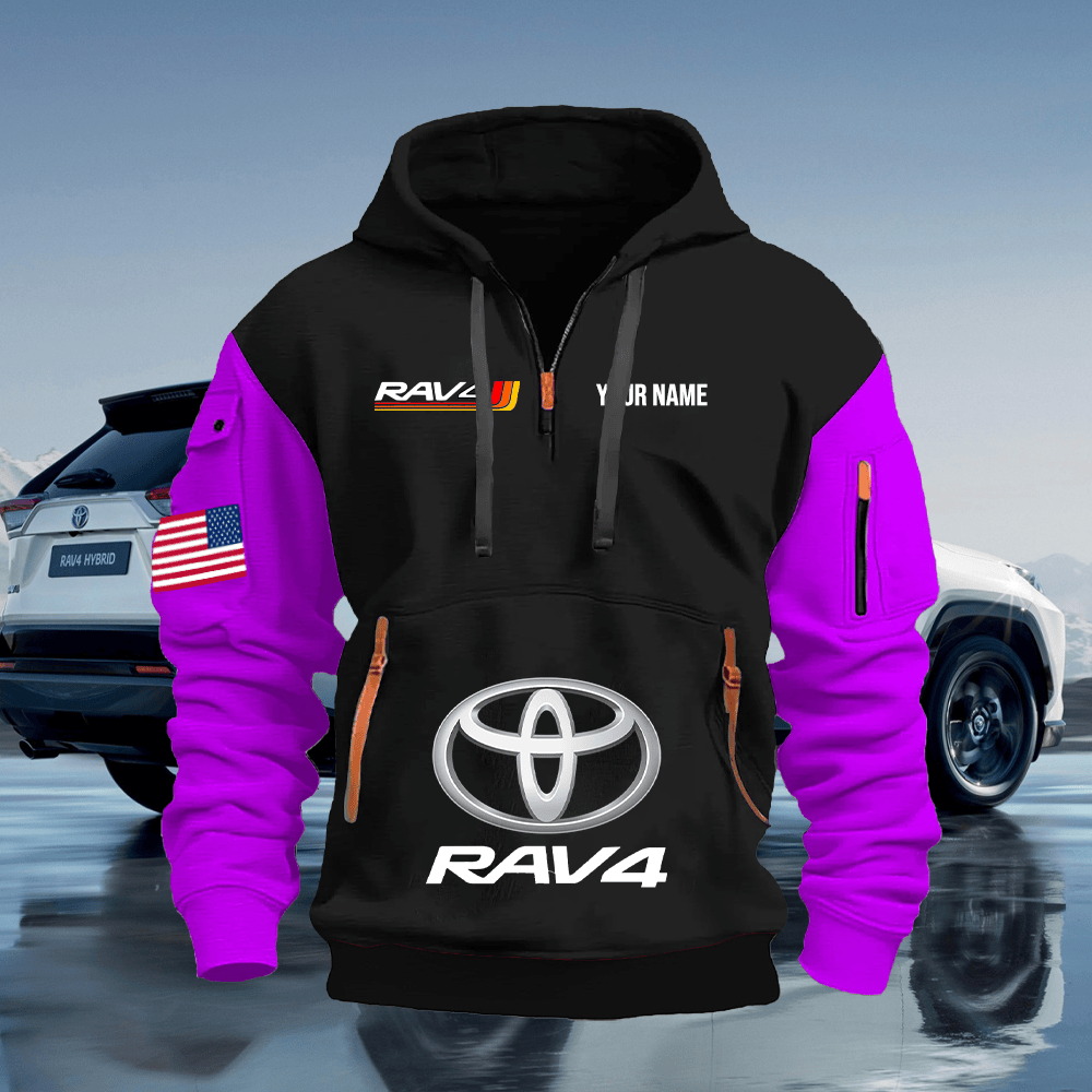 TY7 Custom Print Name Quarter Zipper Hoodie
