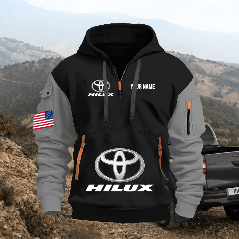 TY9 Custom Print Name Quarter Zipper Hoodie