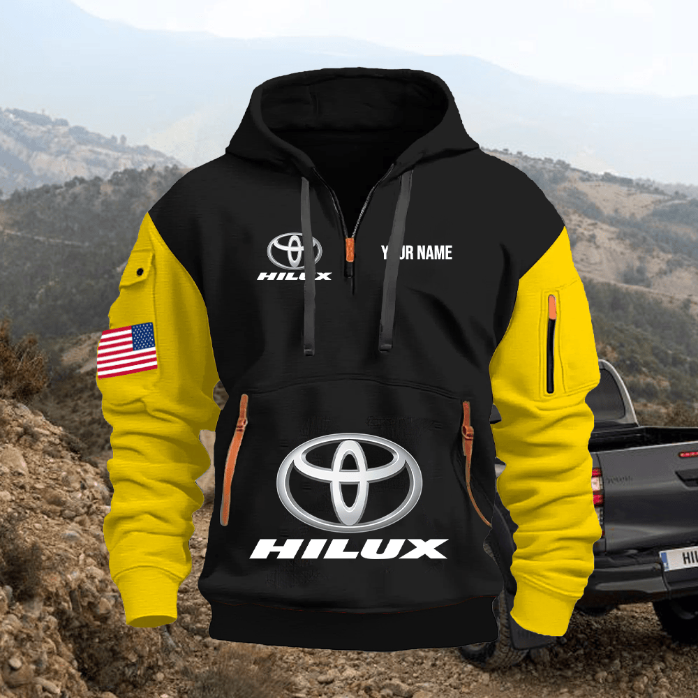 TY9 Custom Print Name Quarter Zipper Hoodie