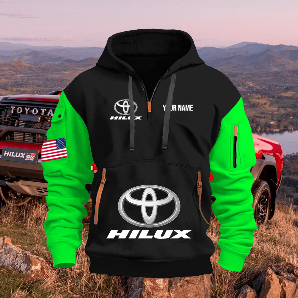TY9 Custom Print Name Quarter Zipper Hoodie
