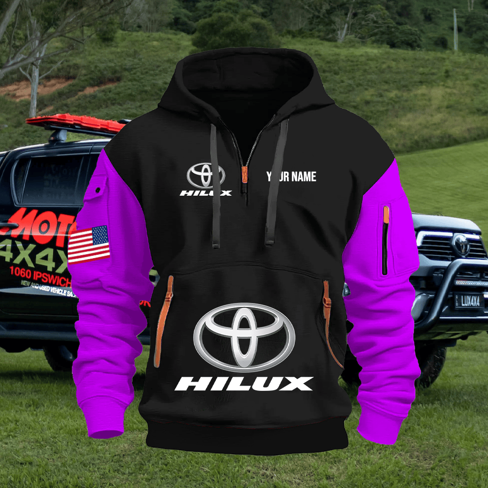 TY9 Custom Print Name Quarter Zipper Hoodie
