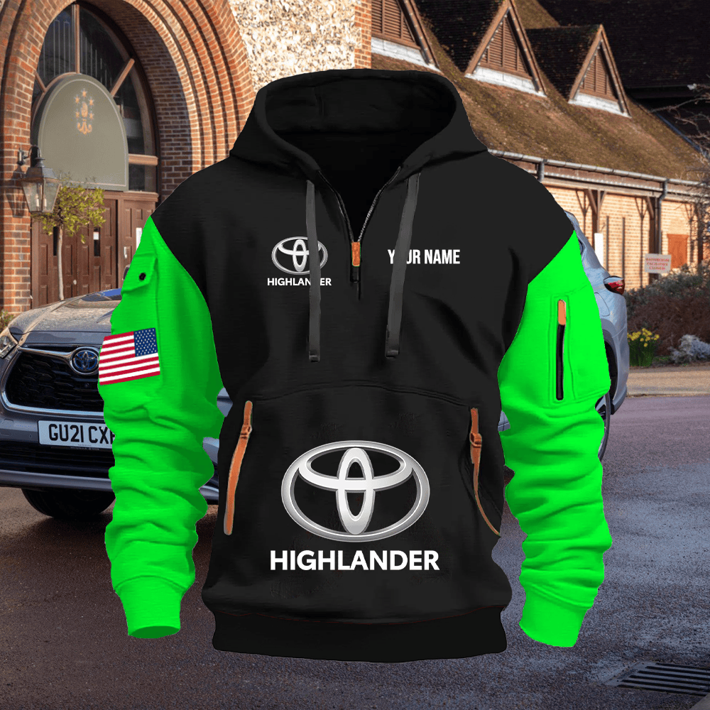 TY11 Custom Print Name Quarter Zipper Hoodie