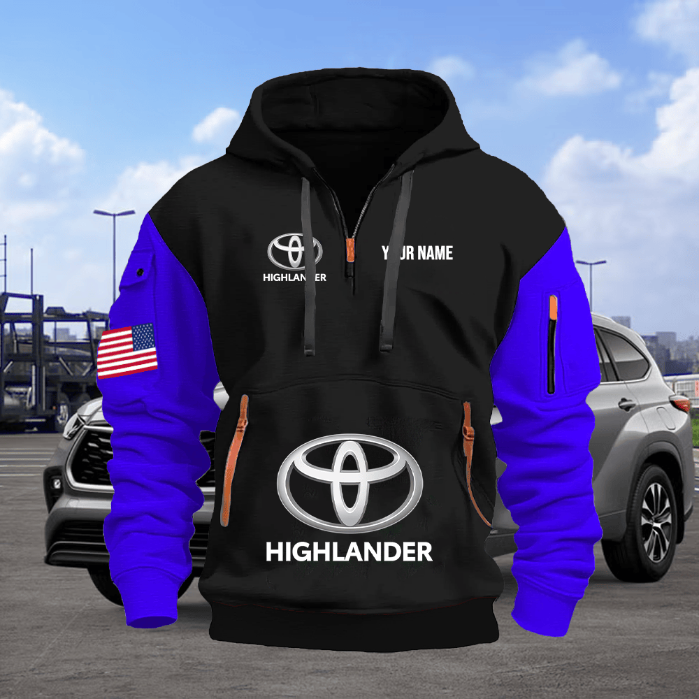TY11 Custom Print Name Quarter Zipper Hoodie