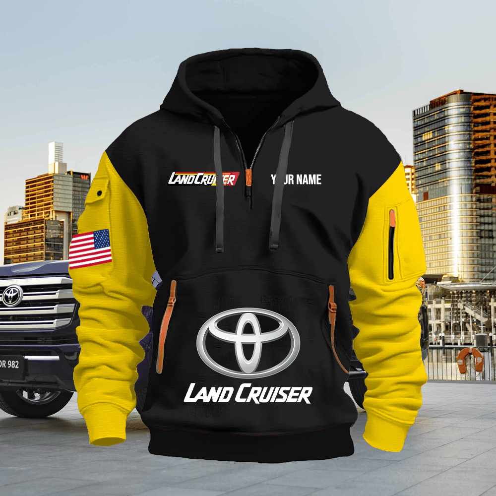 TY12 Custom Print Name Quarter Zipper Hoodie