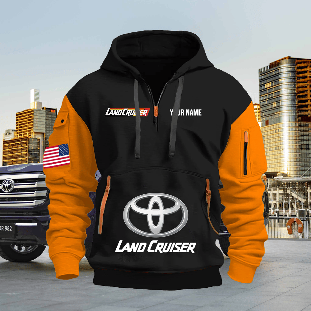 TY12 Custom Print Name Quarter Zipper Hoodie