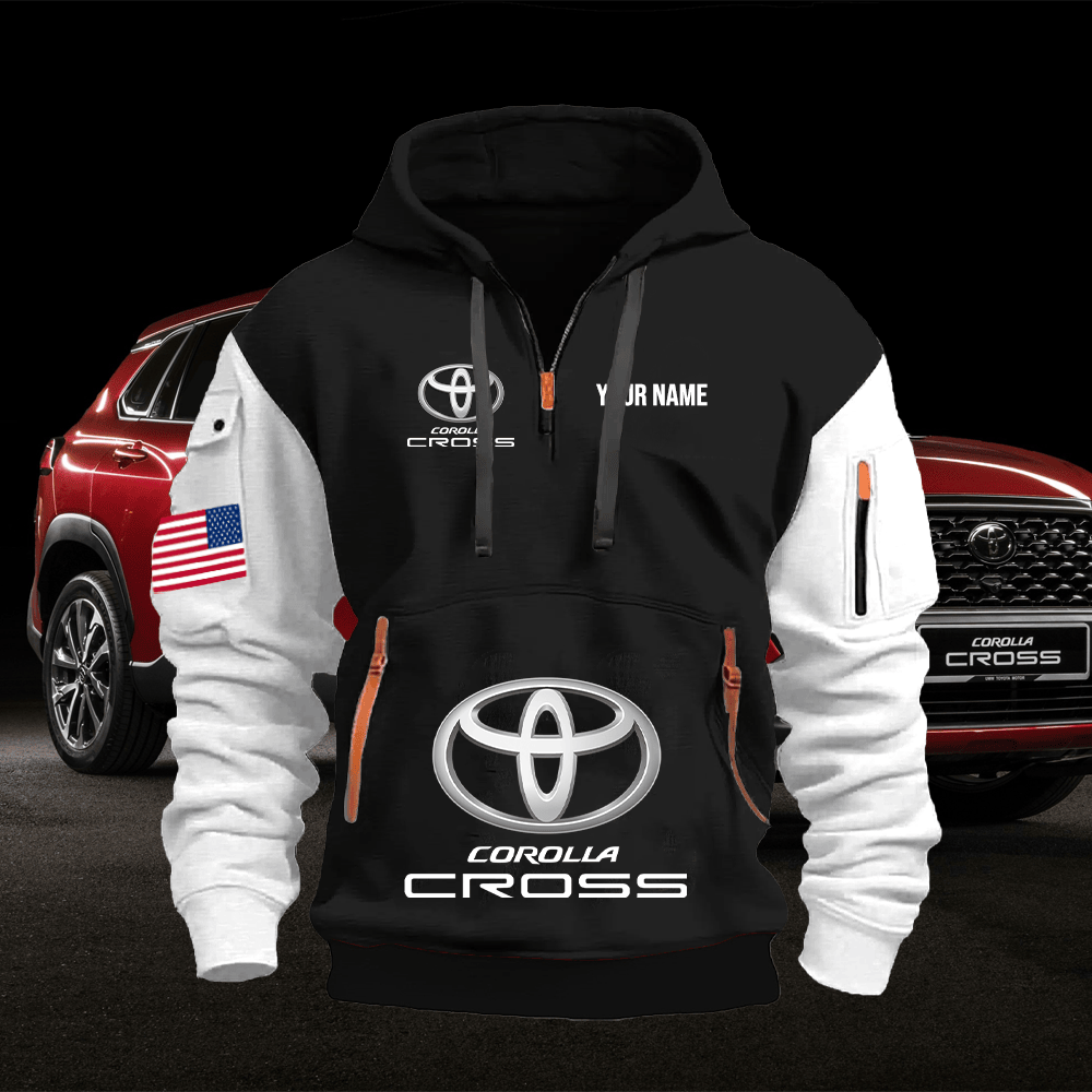 TY13 Custom Print Name Quarter Zipper Hoodie